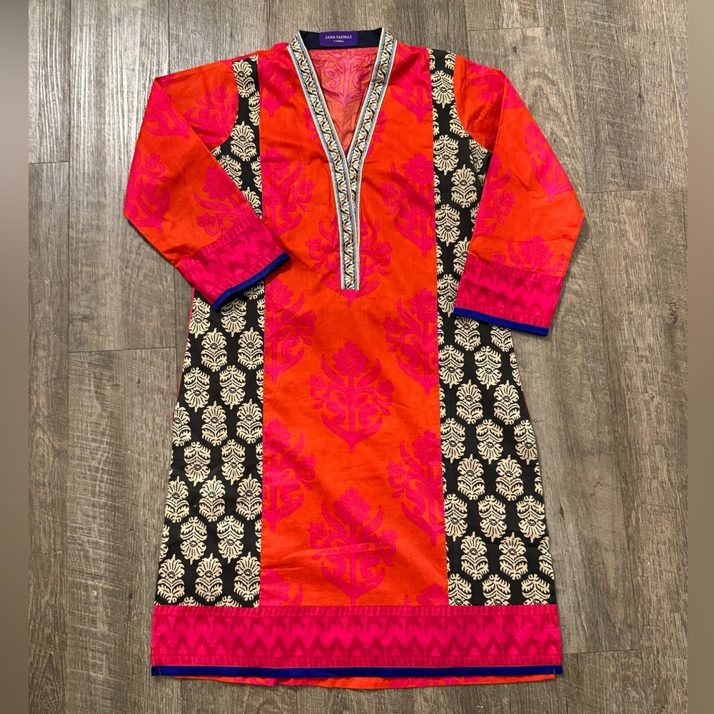 Sana Safinaz women’s red kurta women’s size XS Pakistani Indian